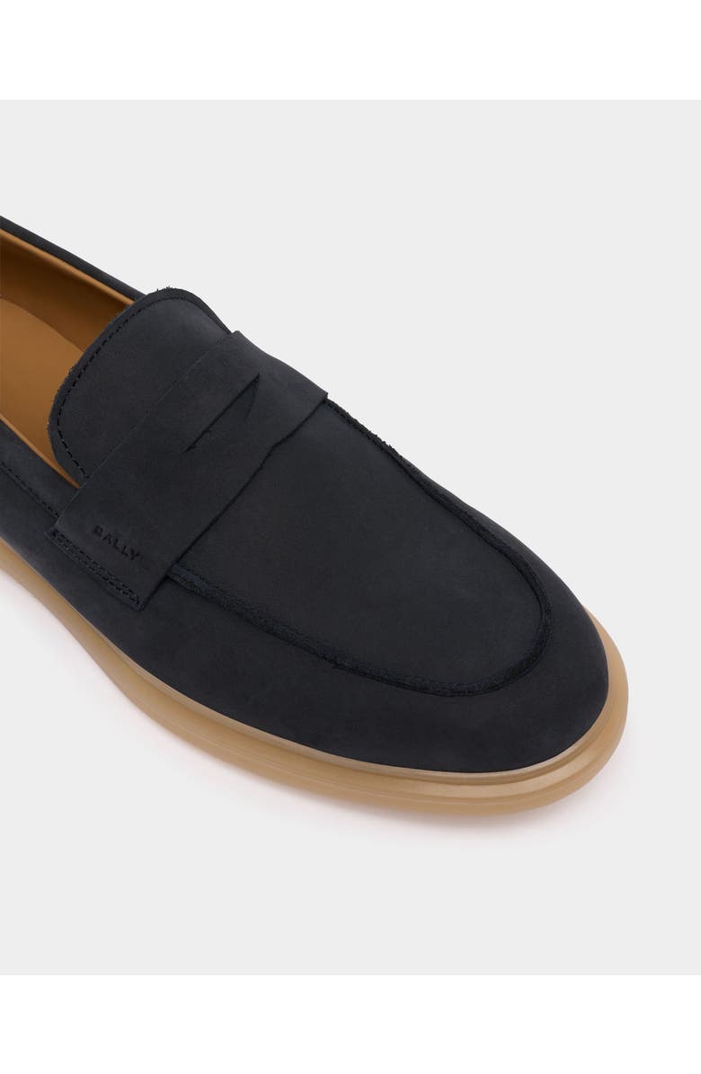 Bally Webbing Loafer in Nubuck, Alternate, color, Blue