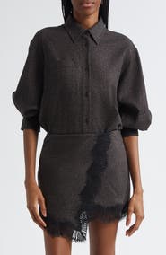 A.L.C. Spence Wool Blend Long Sleeve Shirt