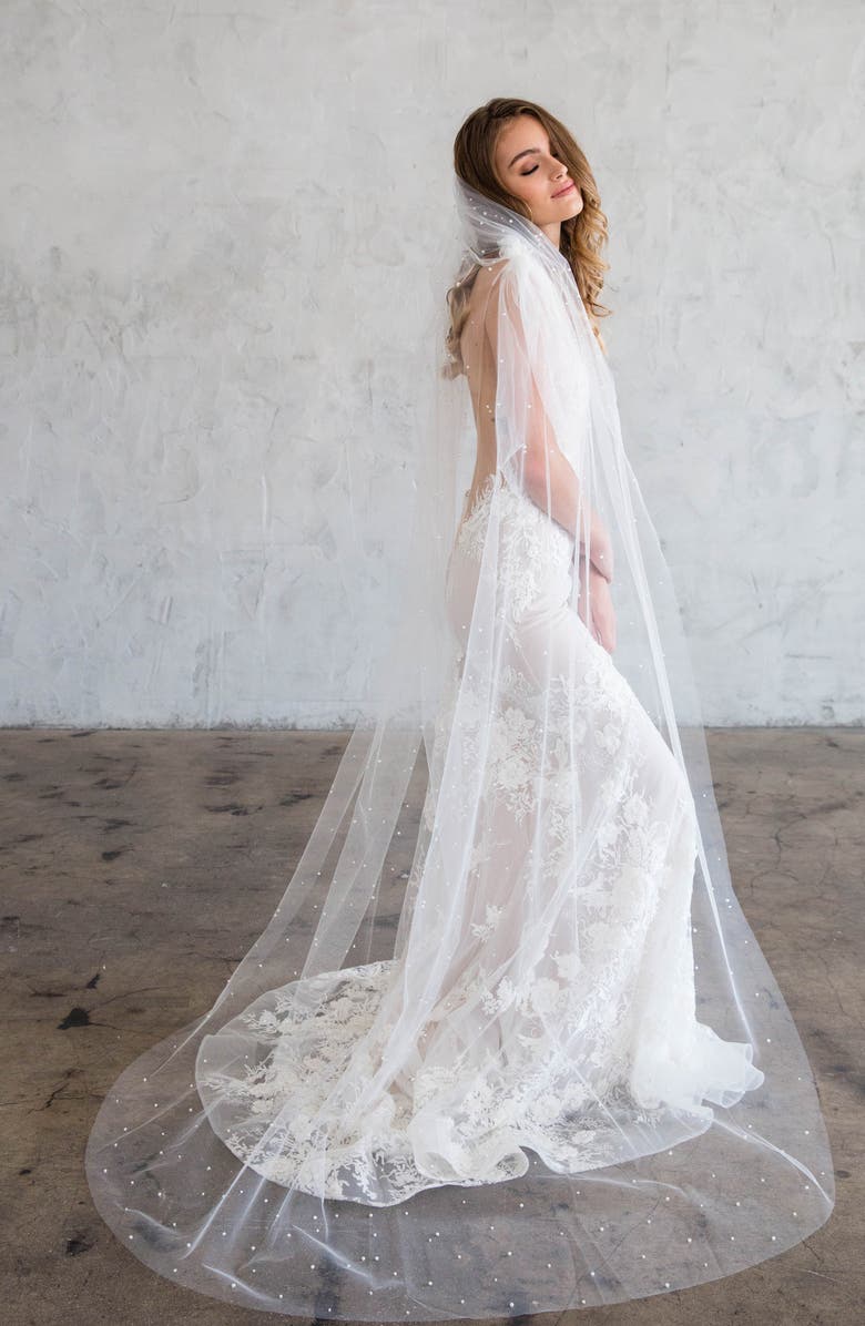 Brides & Hairpins Alora Tulle Veil, Alternate, color, Ivory