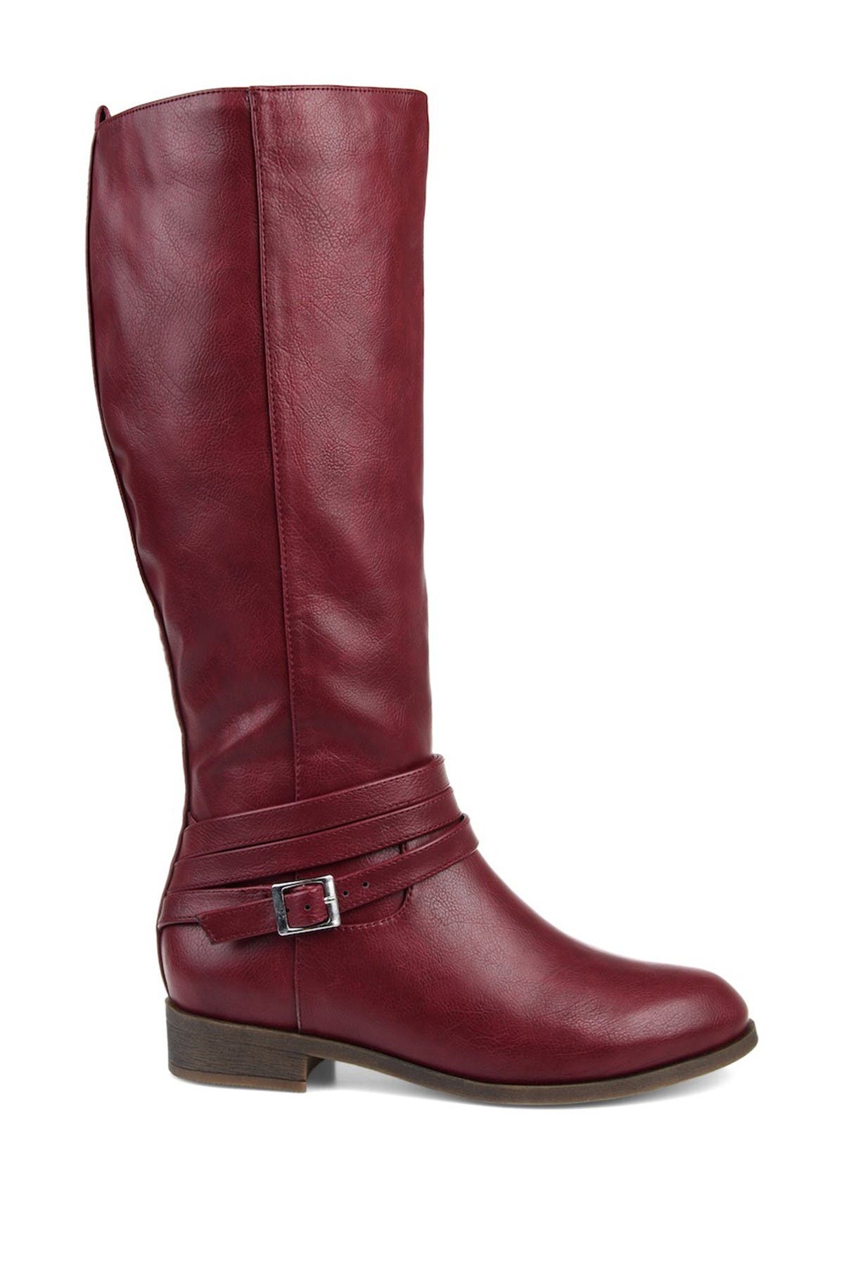 JOURNEE Ivie Tall Boot, Alternate, color, WINE