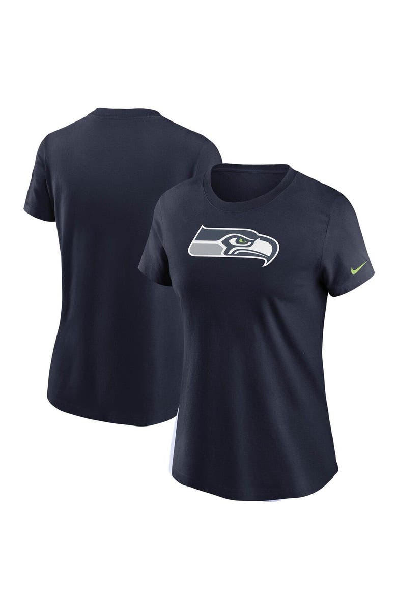 Nike Women's Nike College Navy Seattle Seahawks Logo Essential T-Shirt, Main, color, Navy