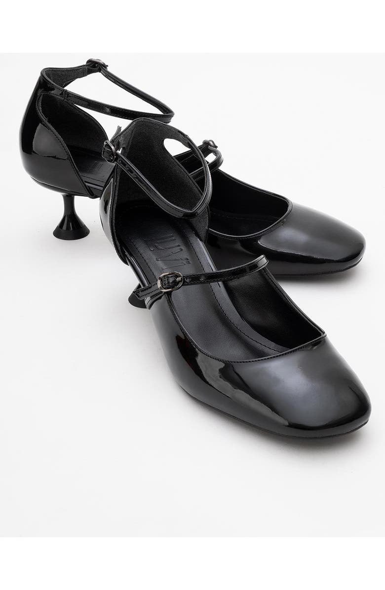 Prologue Shoes Emly Square Toe Slingback Pump, Alternate, color, Black Patent