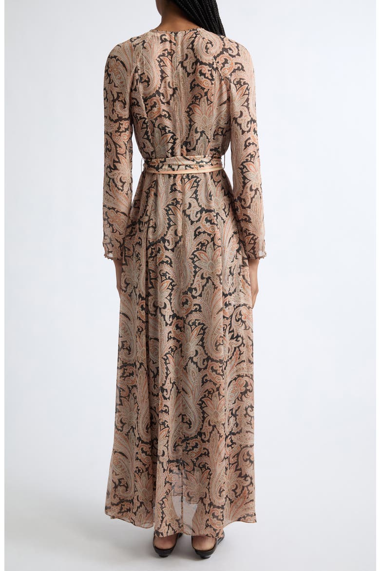 Valiant Print Long Sleeve Maxi Dress, Alternate, color, CHARCOAL PAISLEY