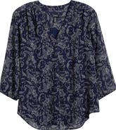 Jones New York Kelly Paisley Top