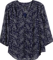 Jones New York Kelly Paisley Top
