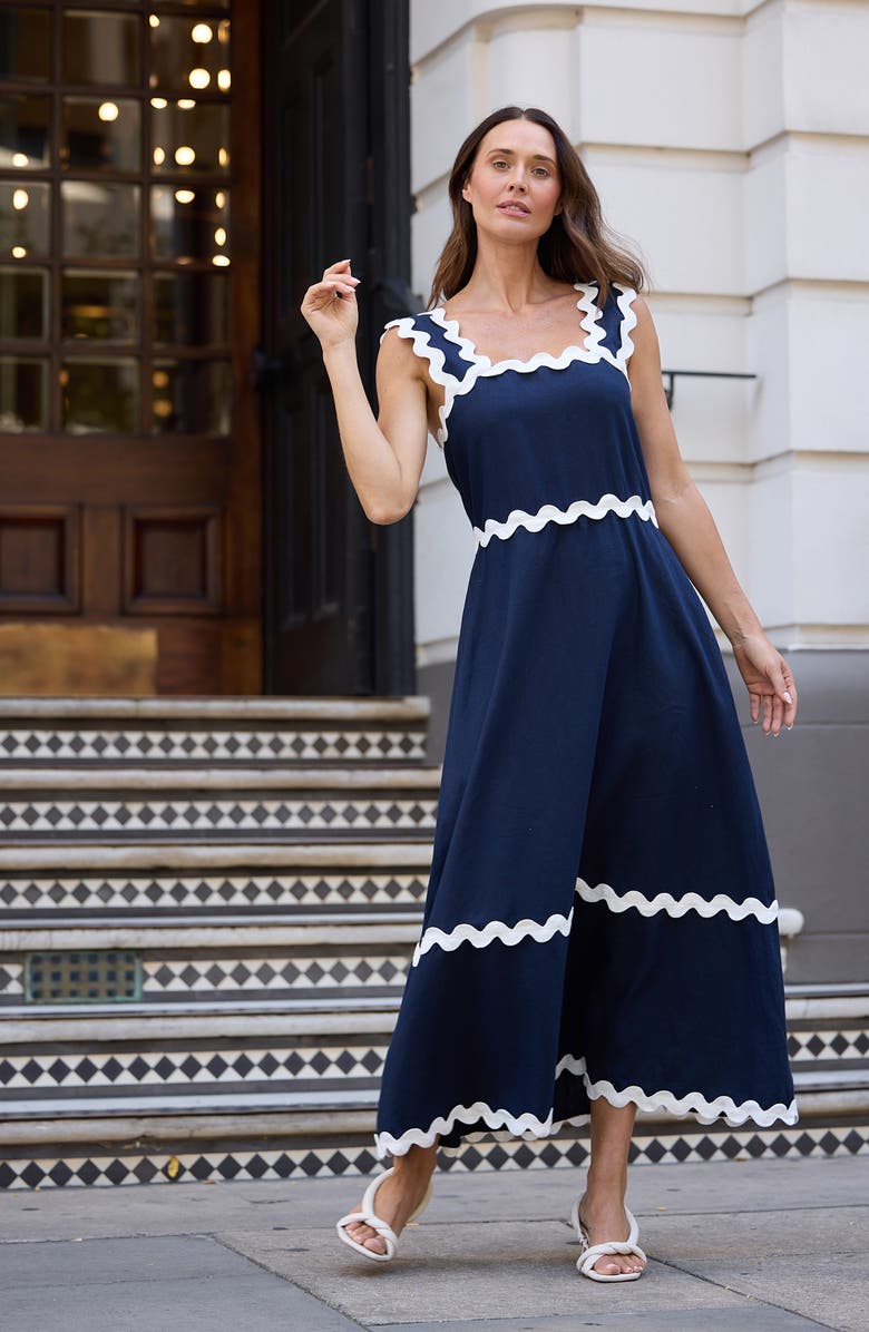 Brave+True Marlo Rickrack Sundress, Alternate, color,