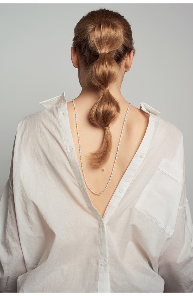 Poppy Finch Long Keshi Pearl Necklace, Alternate, color, 