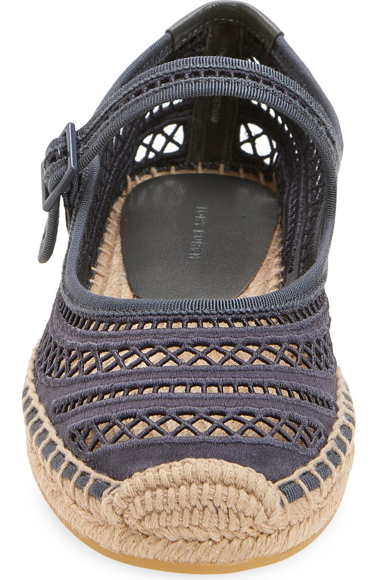 Tory Burch Open Weave Mary Jane Espadrille Flat, Alternate, color, Bluestone
