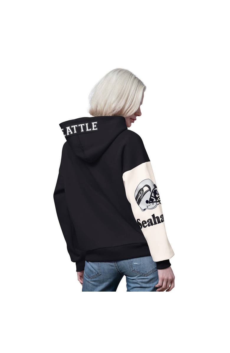 STARTER Women's Starter  Black Seattle Seahawks 4th Down Full-Zip Hoodie, Alternate, color, Black