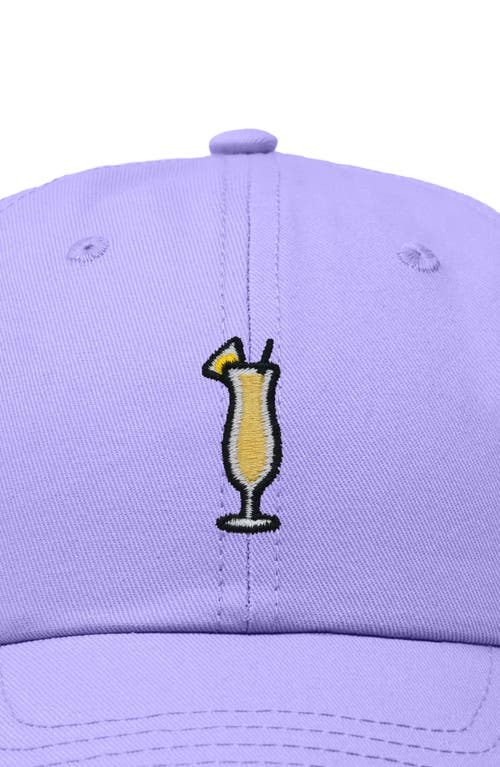 Dalix Pina Colada Embroidered Dad Cap In Lavender