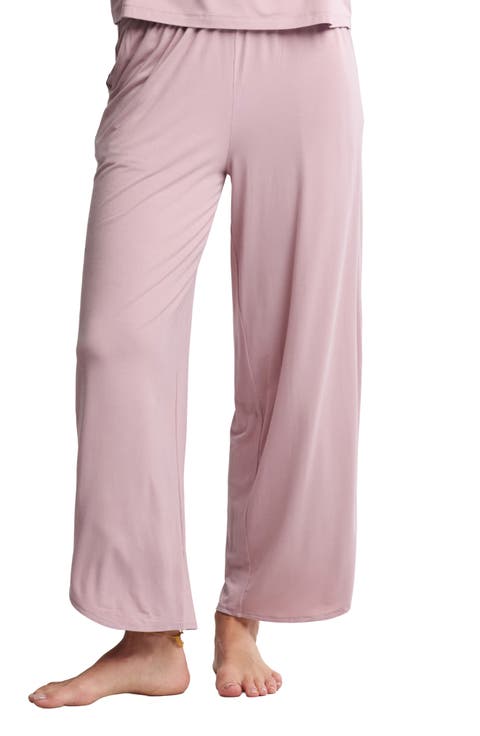 Jersey Crop Wide Leg Pants