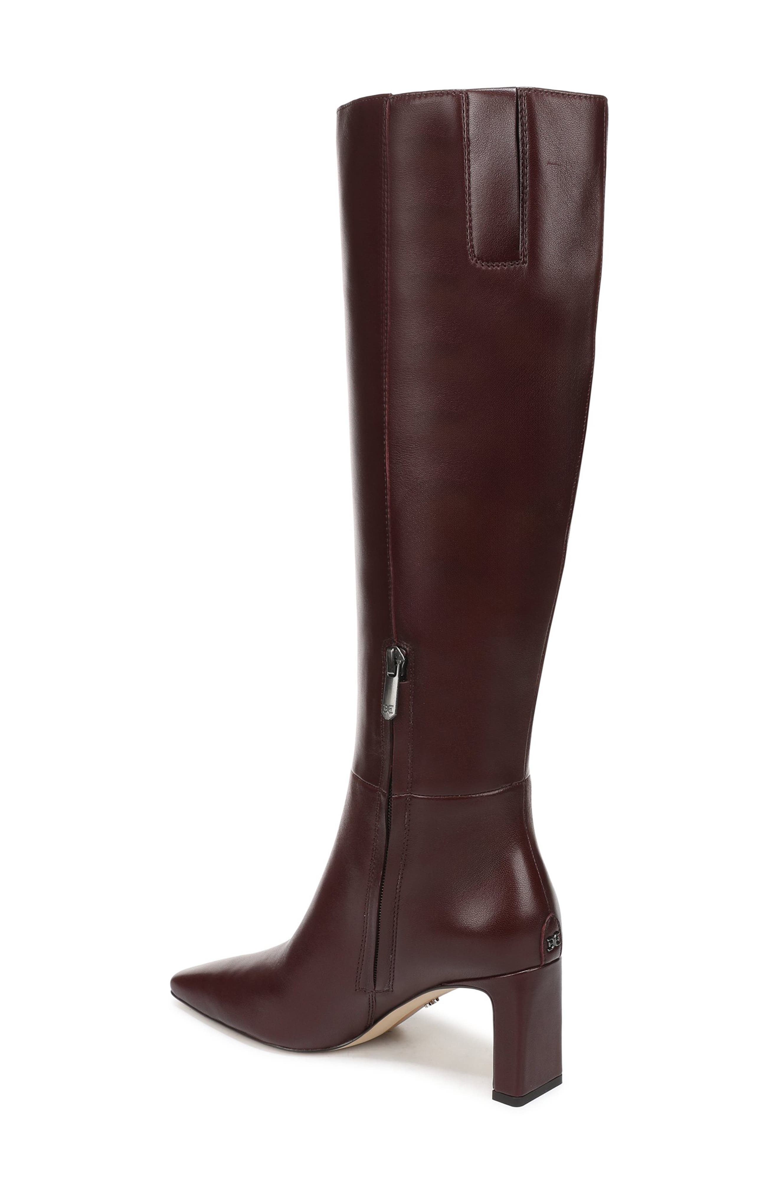 Sylvia Knee High Boot, Alternate, color, FRENCH BURGUNDY LEATHER