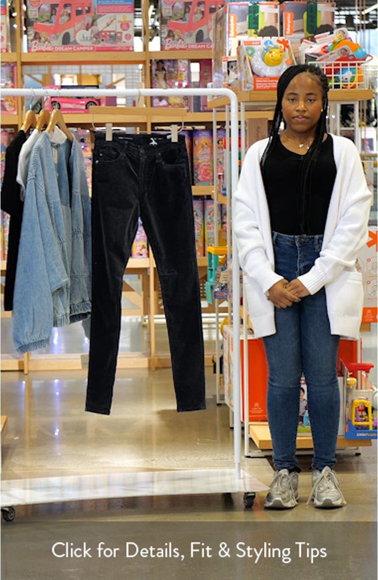 The Farrah High Waist Velvet Jeans, sales video thumbnail