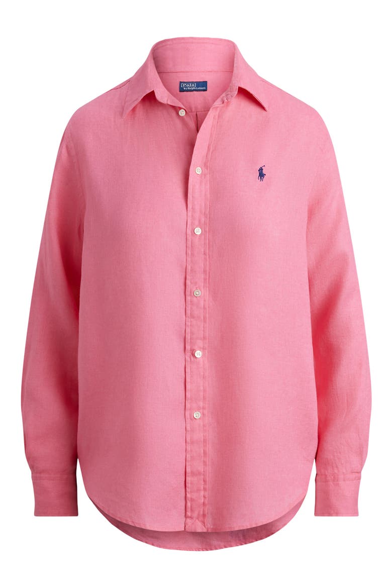Linen Shirt, Alternate, color, PINK