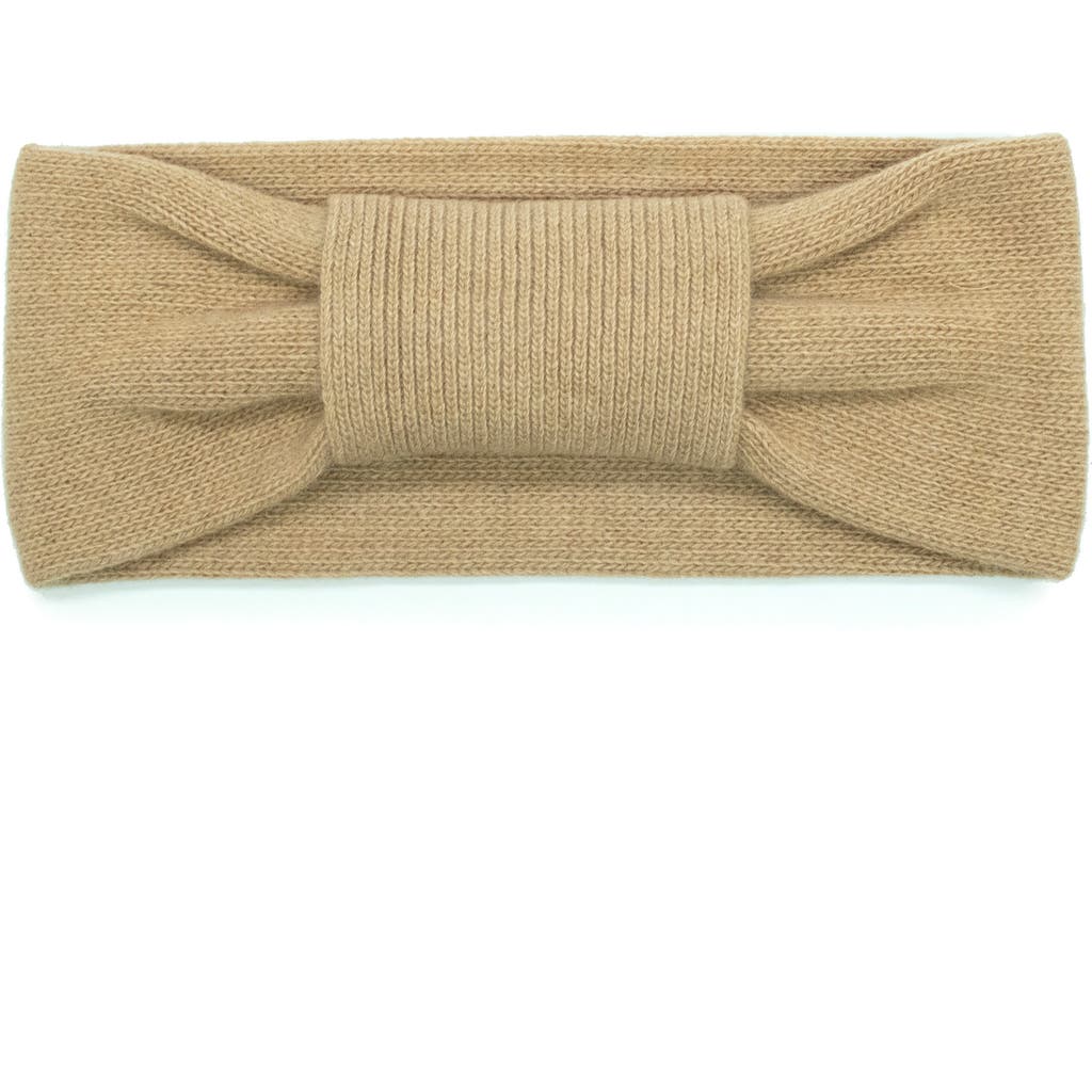 Portolano Cashmere Knot Headband In Neutral