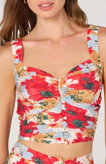ASTR the Label Floral Print Crop Top