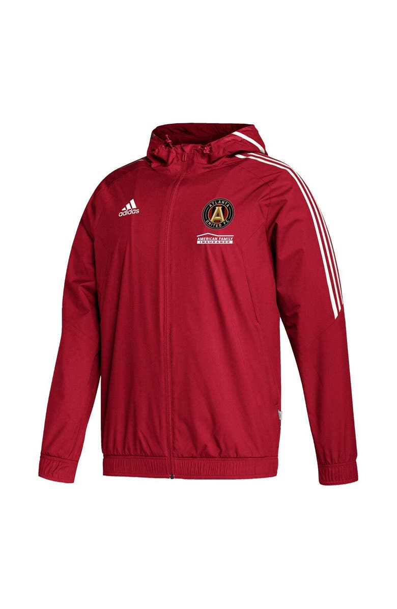 adidas Men's adidas Red Atlanta United FC All-Weather Raglan Full-Zip Hoodie Jacket, Alternate, color, 