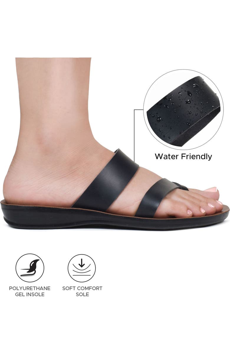 AEROSOFT Verona Travel Sandal, Alternate, color, Black