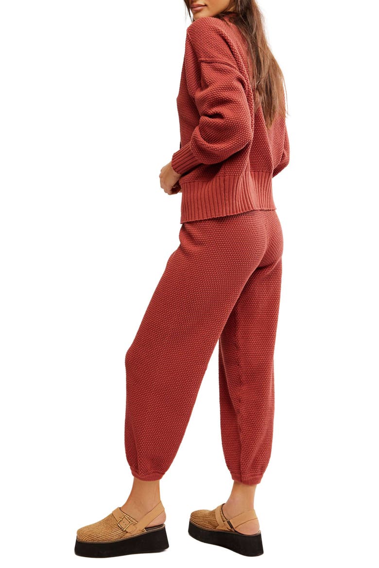 Hailee Waffle Stitch Cardigan & Pants, Alternate, color, CANYON SUNSET
