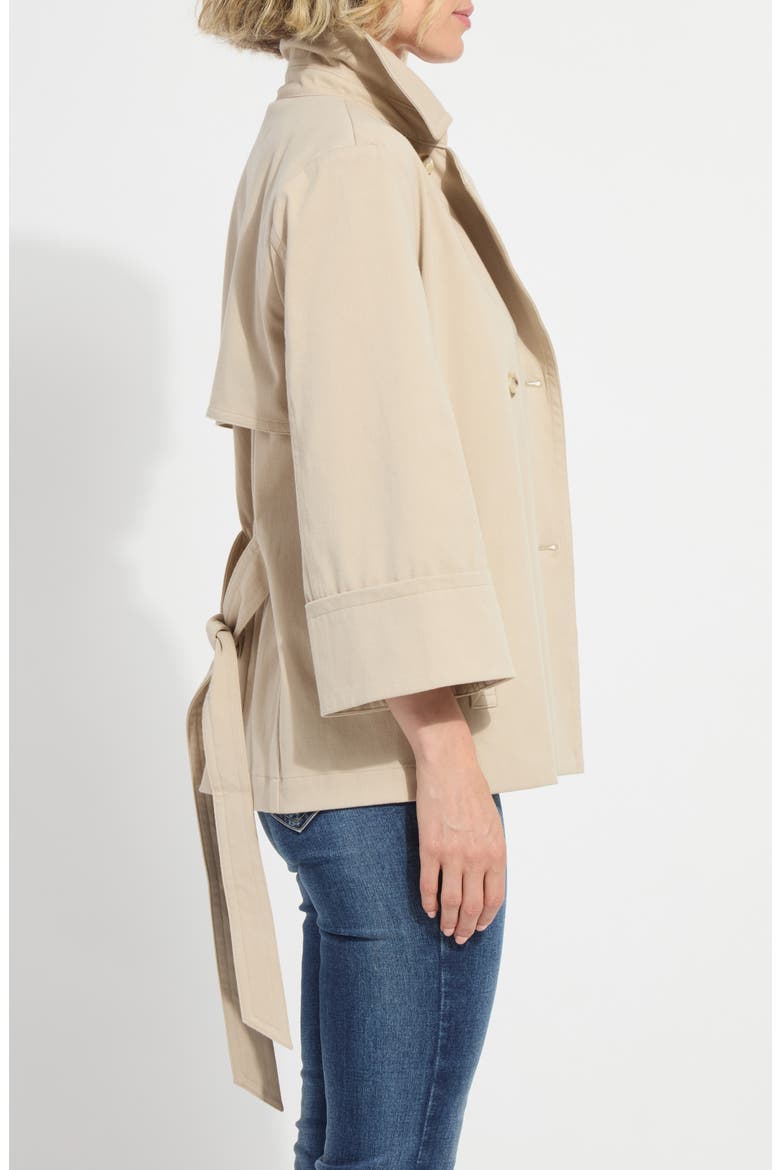 Dakota Crop Trench Coat, Alternate, color, CRISP KHAKI