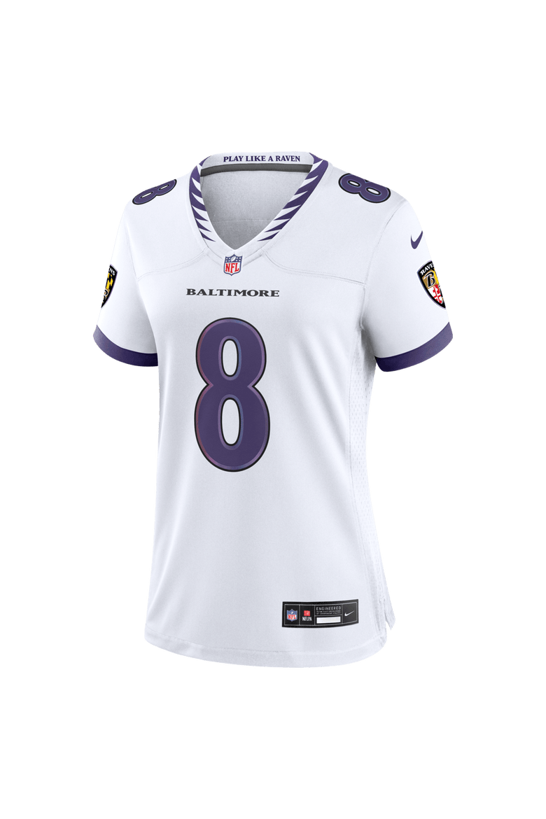 Women's Nike Lamar Jackson White Baltimore Ravens Game Jersey, Alternate, color, White