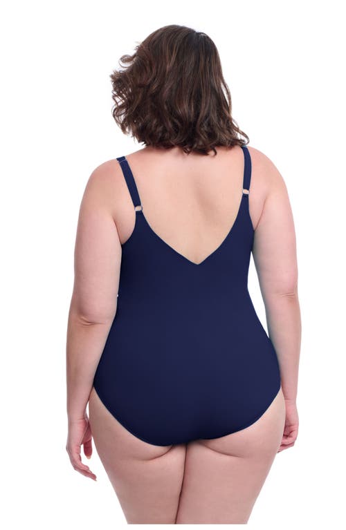 PROFILE BY GOTTEX PROFILE BY GOTTEX TUTTI FRUTTI PLUS SIZE RUFFLE SURPLICE ONE PIECE
