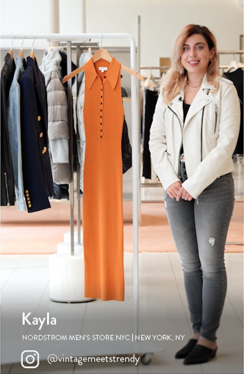 Asher Sleeveless Rib Midi Dress, sales video thumbnail