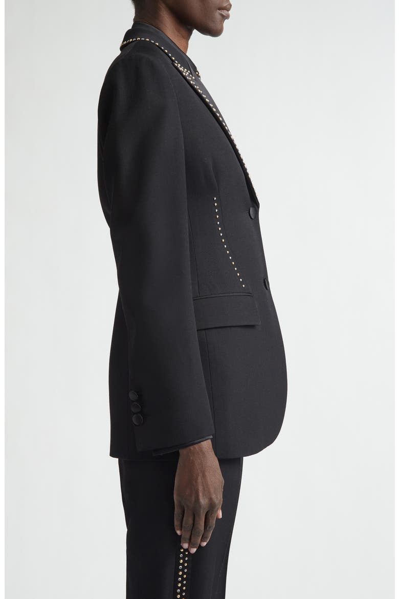 Wool Grain de Poudre Jacket, Alternate, color, BLACK