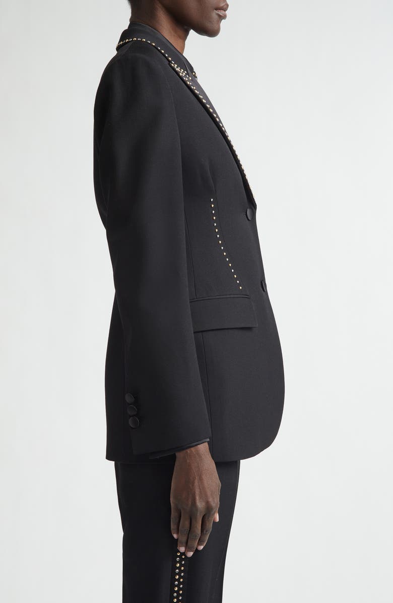Versace Wool Grain de Poudre Jacket, Alternate, color, Black