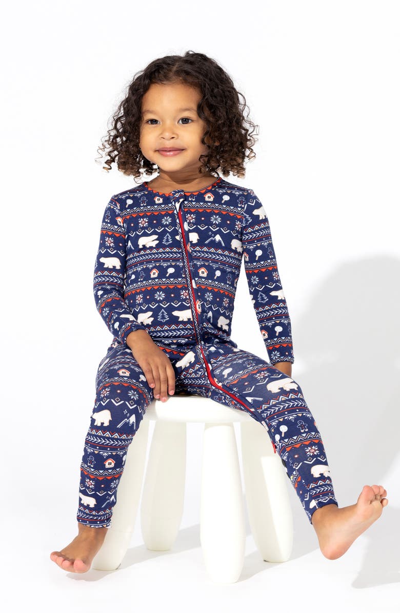 Bellabu Bear Polar Isle Convertible Footie Pajamas, Alternate, color, Blue