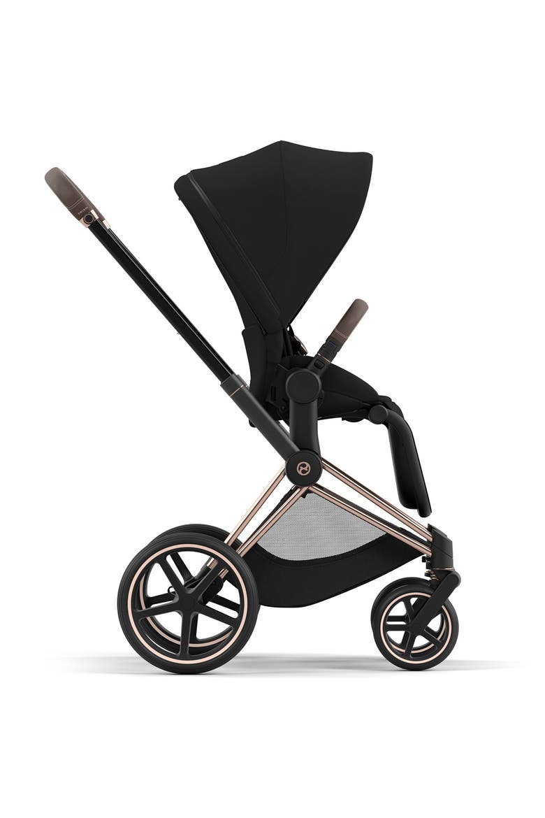Priam 4 Rose Gold & Black Compact Stroller, Alternate, color, DEEP BLACK