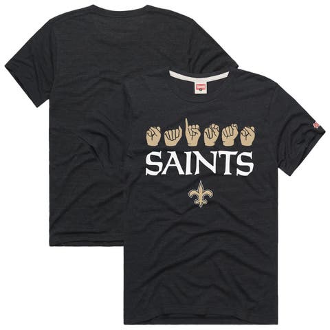 Unisex Homage  Black New Orleans Saints NFL ASL Collection by Love Sign Tri-Blend T-Shirt