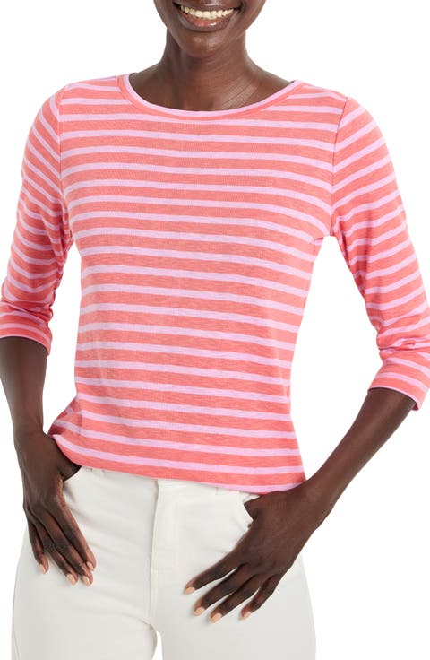 Stripe Boat Neck T-Shirt