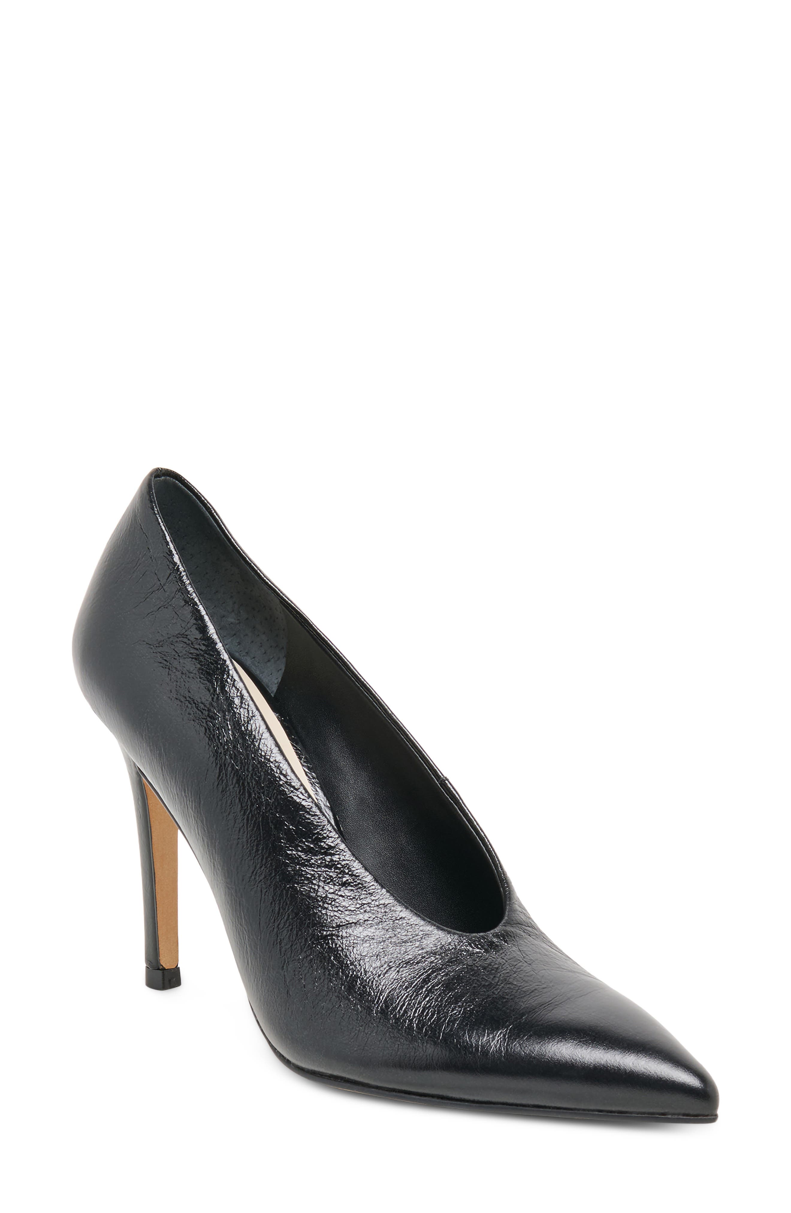 Emani Leather Pump, Main, color, BLACK LEATHER