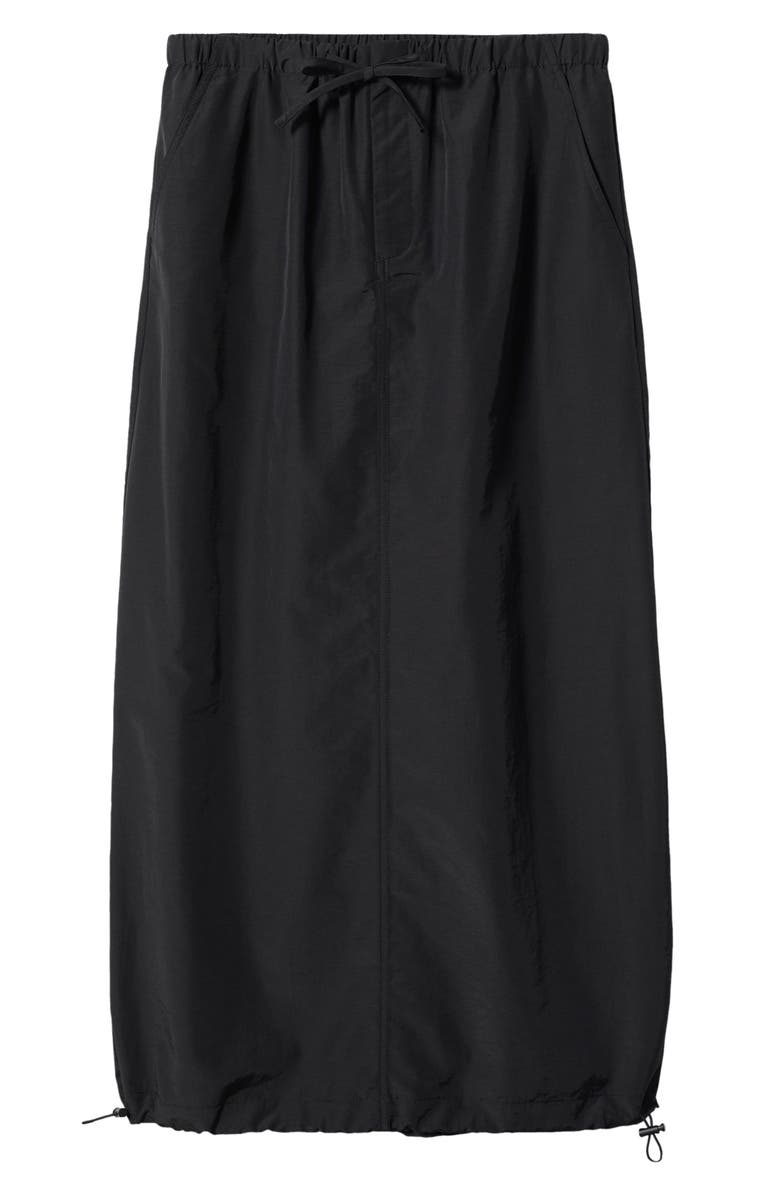 MANGO Tie Waist Parachute Midi Skirt, Alternate, color,