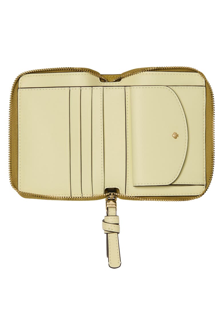 small loop colorblock pebbled leather zip wallet, Alternate, color, LAUREL LEAF