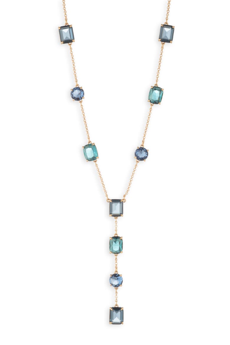 Stone Y-Necklace, Main, color, BLUE