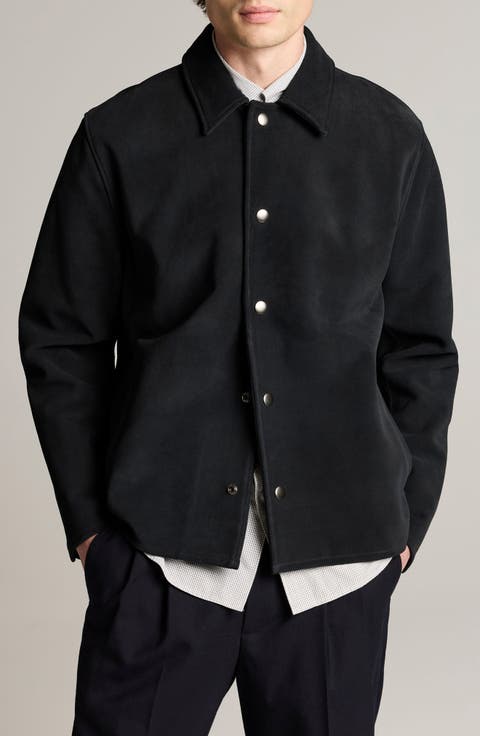 Split Suede Leather Coaches Jacket