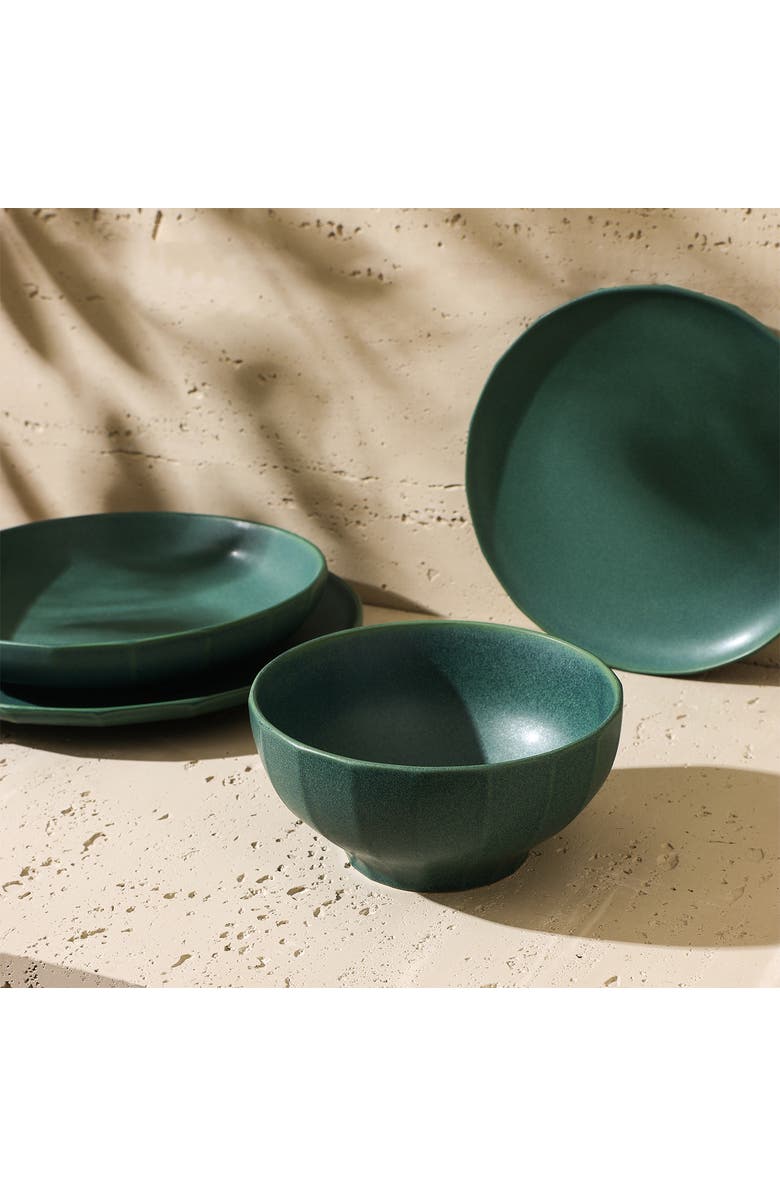 Stone Lain Rio Stoneware 4-Piece Bowl Set, Alternate, color, Green
