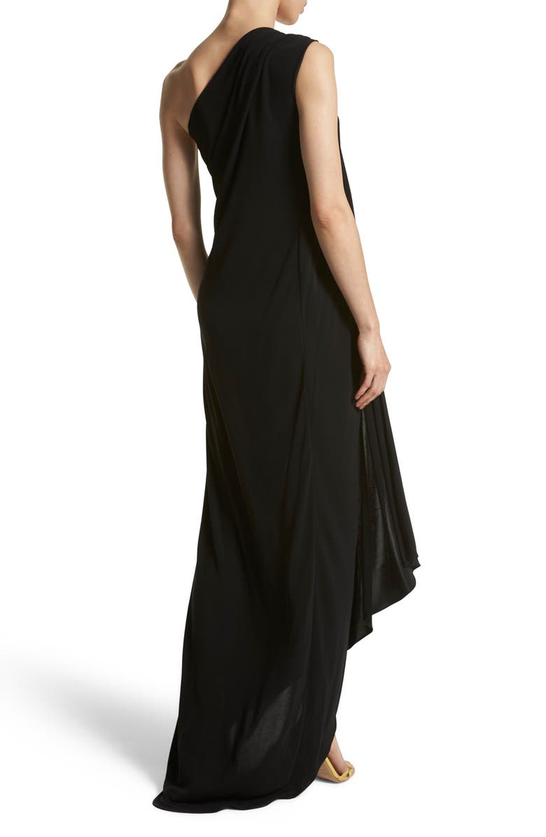 Michael Kors Collection One Shoulder Matte Jersey Toga Gown, Alternate, color,