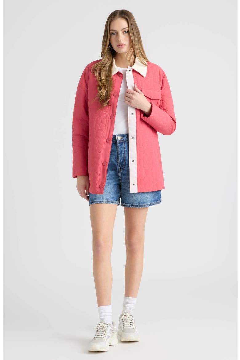 Quilted Shacket, Alternate, color, PITAYA RED