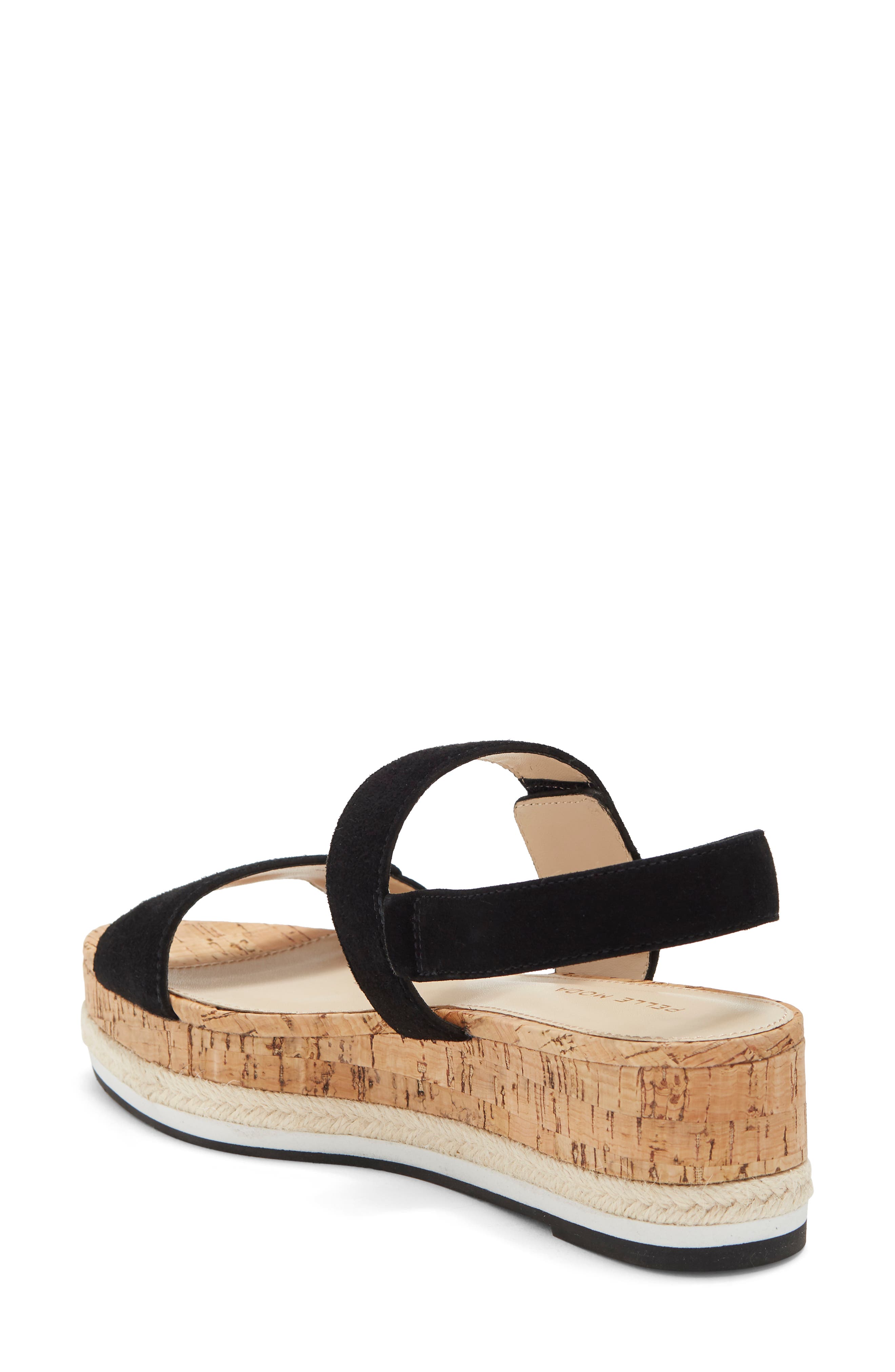 Pelle Moda Potter Platform Sandal, Alternate, color, Black