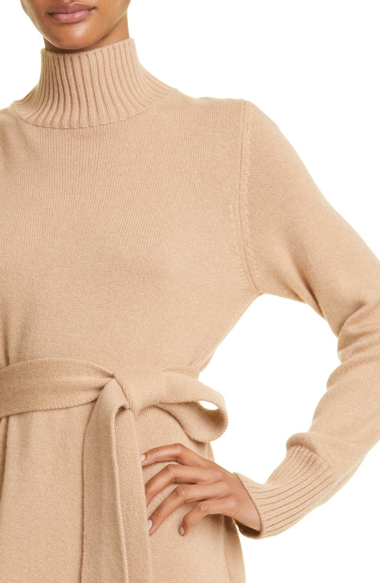 Eleventy Long Sleeve Turtleneck Cashmere Sweater Dress, Alternate, color,