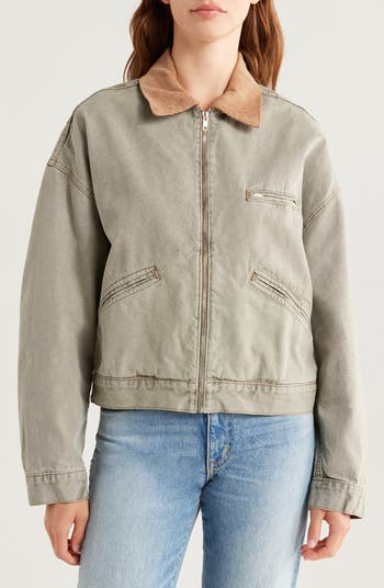 【関税込み】SLVRLAKE グリーン Camden Garage ジャケット SLVRLAKE Camden Garage Zip Canvas Jacket | Nordstrom