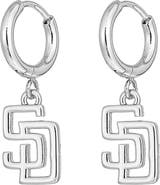 Luv AJ x The MLB San Diego Padres Logo Charm Hoop Earrings