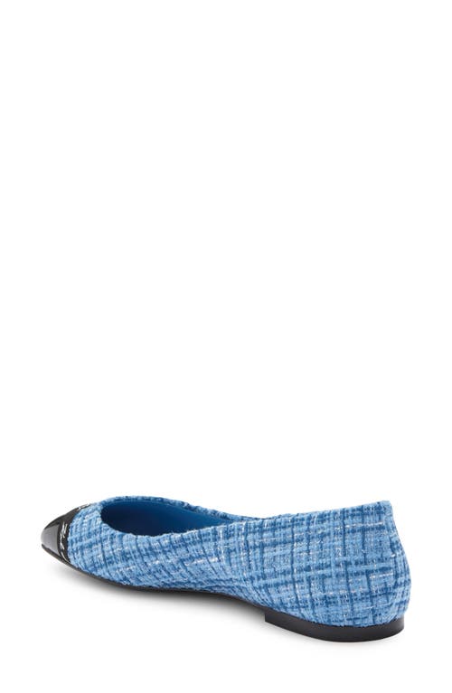 Karl Lagerfeld Paris Zofia Cap Toe Tweed Flat
