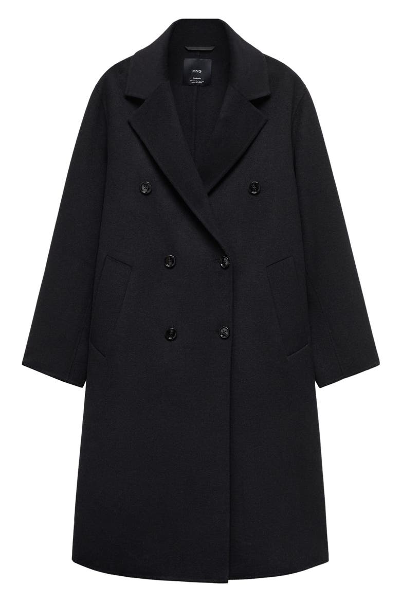 Handmade Oversize Wool Blend Coat, Alternate, color, BLACK