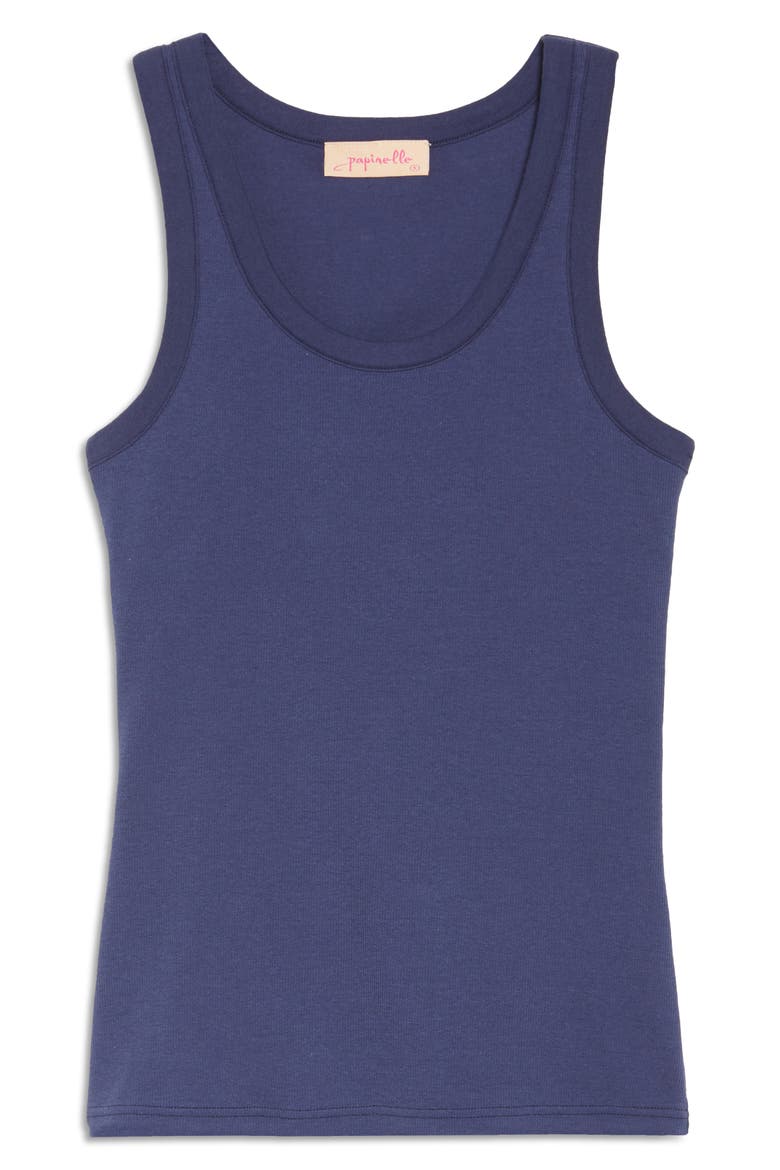 Ribbed Shelf Bra Tank, Alternate, color, NAVY