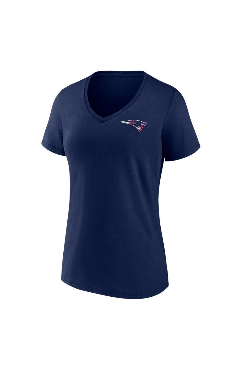 FANATICS Women's Fanatics Branded Navy New England Patriots Plus Size Mother's Day #1 Mom V-Neck T-Shirt, Alternate, color, Navy