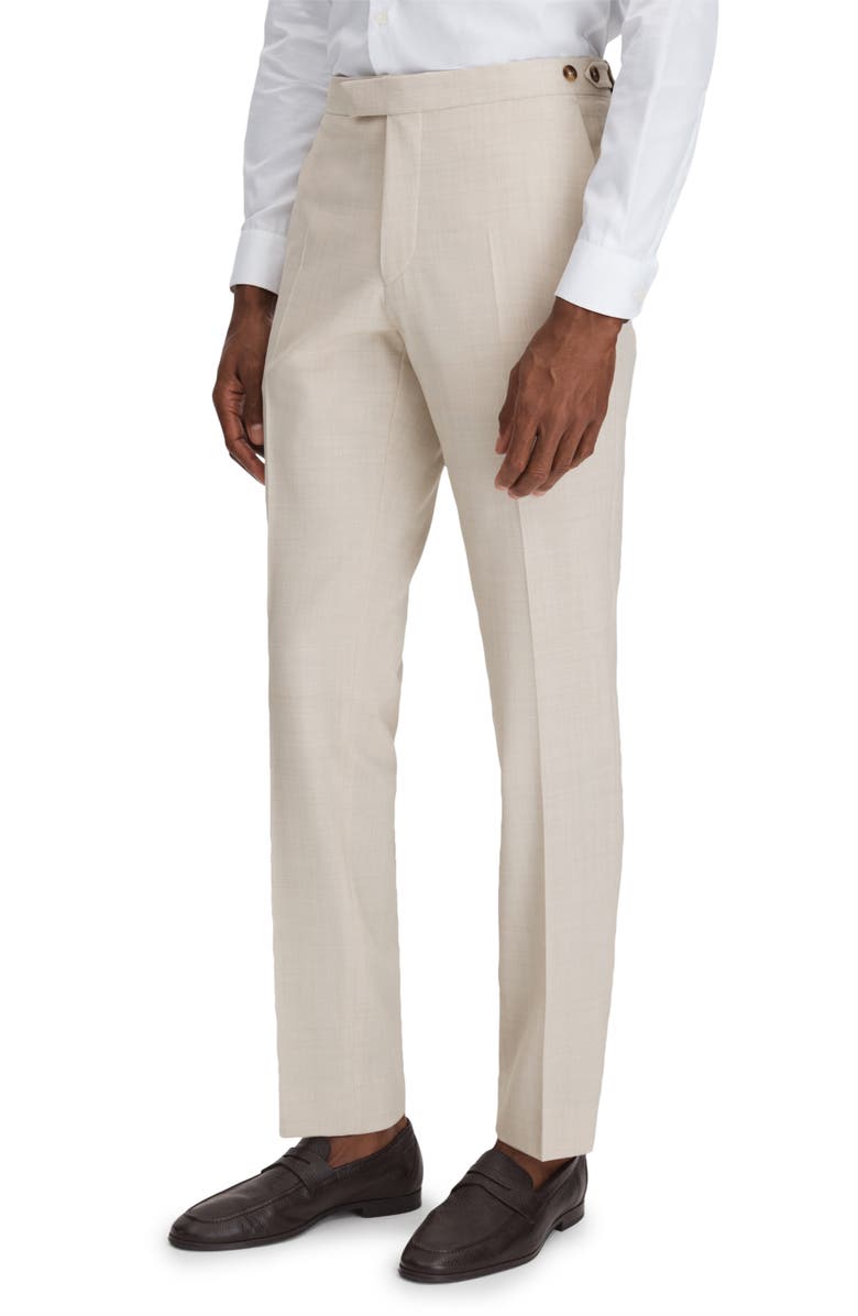 Reiss Belmont Slim Fit Pants, Main, color, Stone